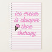 Eiscremetherapie - Funny Summer Quote Planer (Vorderseite)