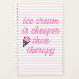 Eiscremetherapie - Funny Summer Quote Planer