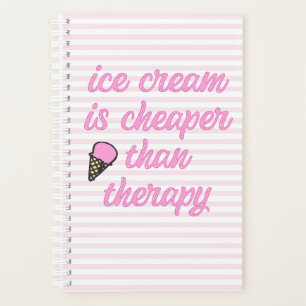 Eiscremetherapie - Funny Summer Quote Planer