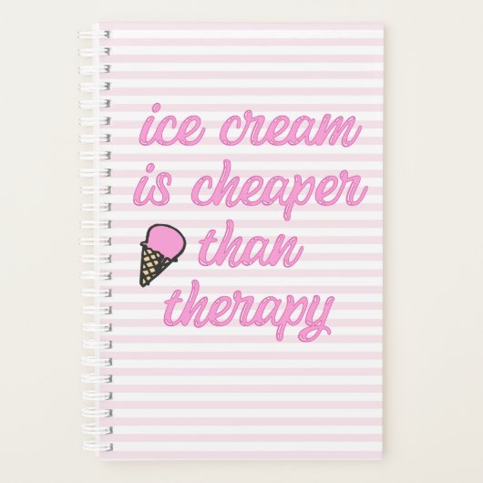 Eiscremetherapie - Funny Summer Quote Planer (Vorderseite)