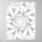 Eiscremewirbel - Farbseite Poster (Vorne)