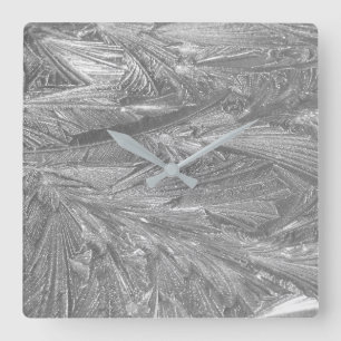 Eisdesign an der Wall-Uhr Quadratische Wanduhr