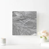 Eisdesign an der Wall-Uhr Quadratische Wanduhr (Zuhause)