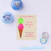 Eisdiele Eiscafé-Werbung Flyer (Einzeln)