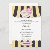 Eisdiele Geburtstagsfeier Einladung (Vorne/Hinten)