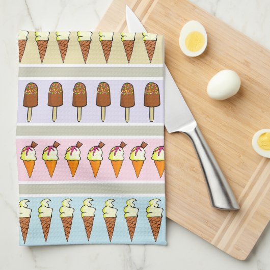 Eisdiele Geschirrtuch (Viertel Falte)