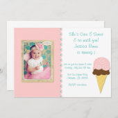 Eisdiele laden ein einladung (Vorne/Hinten)