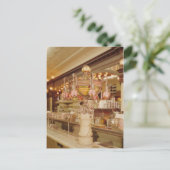 Eisdiele mit Lampe aus Tiffany Postkarte (Stehend Vorderseite)