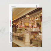 Eisdiele mit Lampe aus Tiffany Postkarte (Vorne/Hinten)