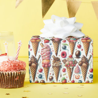 Eisdiele-Party Geschenkpapier
