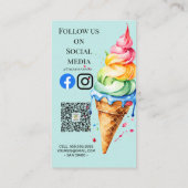 Eisdiele Party-Shop-Event Visitenkarte (Rückseite)