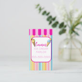 Eisdiele Party-Shop-Event Visitenkarte (Stehend Vorderseite)