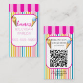 Eisdiele Party-Shop-Event Visitenkarte (Vorne/Hinten)