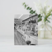 Eisdiele Postkarte (Stehend Vorderseite)