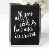 Eisdiele-Tafel 8x10 Hochzeitszeichen Poster