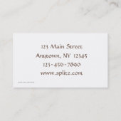 Eisdiele-Visitenkarte Visitenkarte (Rückseite)