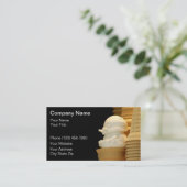 Eisdiele-Visitenkarten Visitenkarte (Stehend Vorderseite)