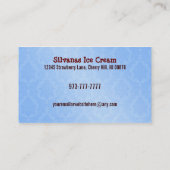 Eisdiele-Visitenkarten Visitenkarte (Rückseite)