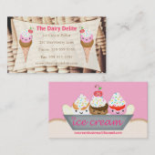 Eisdiele-/Wohnzimmer-Visitenkarte Visitenkarte (Vorne/Hinten)