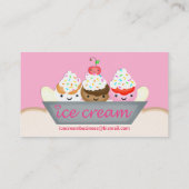 Eisdiele-/Wohnzimmer-Visitenkarte Visitenkarte (Rückseite)