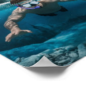 Eisdiver wartet auf den Frühling Poster (Ecke)