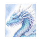Eisdrache in hellblauer Farbe Notizblock (Vorderseite)