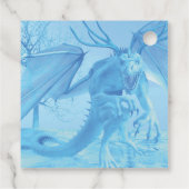 Eisdrache mit Geweih Geschenkanhänger (Rückseite)