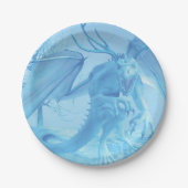 Eisdrache mit Geweih Pappteller (Vorderseite)