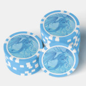 Eisdrache mit Geweih. Personalisiert Pokerchips (Stapel)