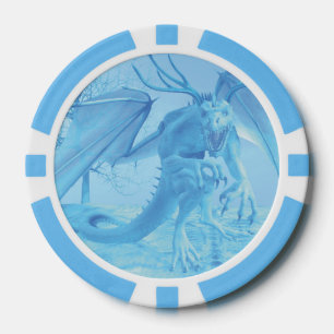 Eisdrache mit Geweih. Personalisiert Pokerchips
