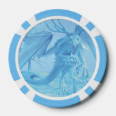 Eisdrache mit Geweih. Personalisiert Pokerchips (Rückseite)