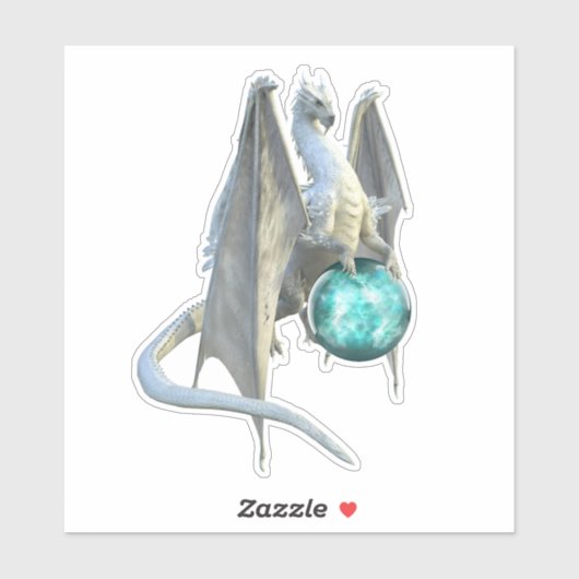 Eisdrache Schnee Wintergläser Sphere Aufkleber (Blatt)