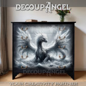 Eisdragon - Decoupage- Seidenpapier