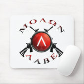 Eisen-Anblick/Molon Labe Mousepad (Mit Mouse)