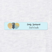 Eisen auf Aquamarinen Glitzer Party Balloons Etiketten (Design 2)