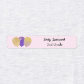 Eisen auf Lila Glitzer Party Balloons Etiketten (Design 1)