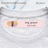 Eisen auf Magenta Glitzer Party Balloons Labels