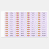 Eisen auf rosa Glitzer Party Balloons Labels Etiketten (Blatt)