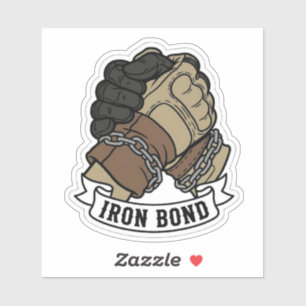 Eisen-Bond-Biker-Bruderhandshake-Vinyl Aufkleber