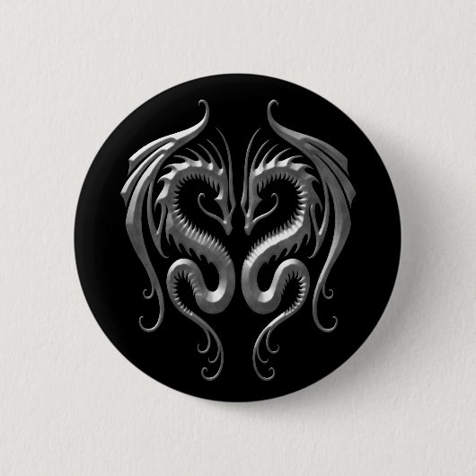Eisen-Drachen Button (Vorderseite)