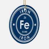 Eisen Element Blau Keramik Ornament (Rechts)