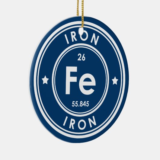 Eisen Element Blau Keramik Ornament (Rechts)