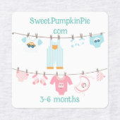 Eisen für Handelsmarken - Baby-Kleidung Etiketten (Design 2)