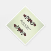 Eisen Gates Gothic Rote Rose Gothic Green Serviette (Ecke)