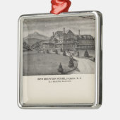 Eisen-Gebirgshaus, Jackson, NH Silbernes Ornament (Links)