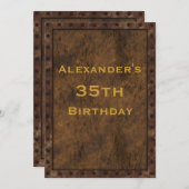 Eisen Gerahmte Effect Boys Geburtstag doppelseitig Einladung (Vorne/Hinten)