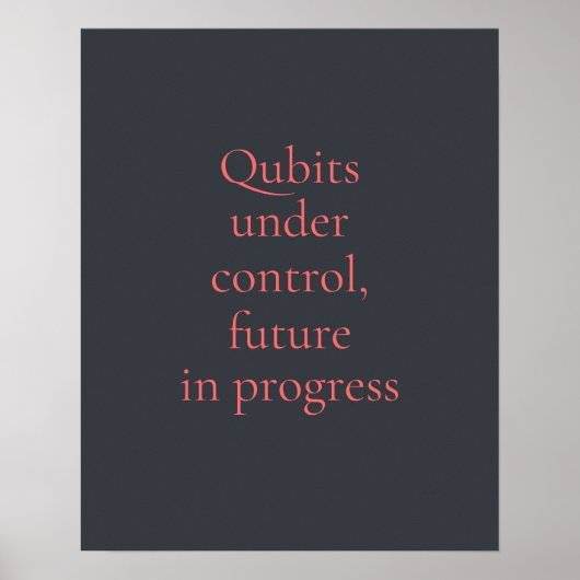 Eisen-Grau-Orange-Quantum-Design Poster (Vorne)