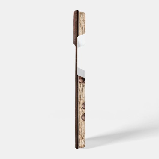 Eisen, Holz, Schrauben machen hart iPhone Hülle (Linke Seite)