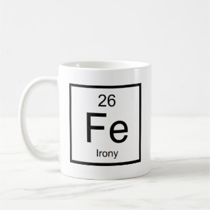 Eisen-Kaffee-Tasse mit Ironie-Element Kaffeetasse