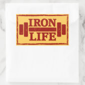 Eisen Life Rechteckiger Aufkleber (Tasche)